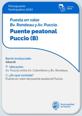 Puesta en valor Bv. Rondeau y Av. Puccio. Puente peatonal Puccio - Distrito Norte.jpg
