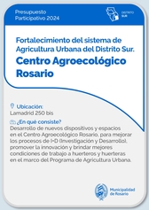 Fortalecimiento del sistema de Agricultura Urbana. Centro Agroecológico Rosario  - Distrito Sur.jpg