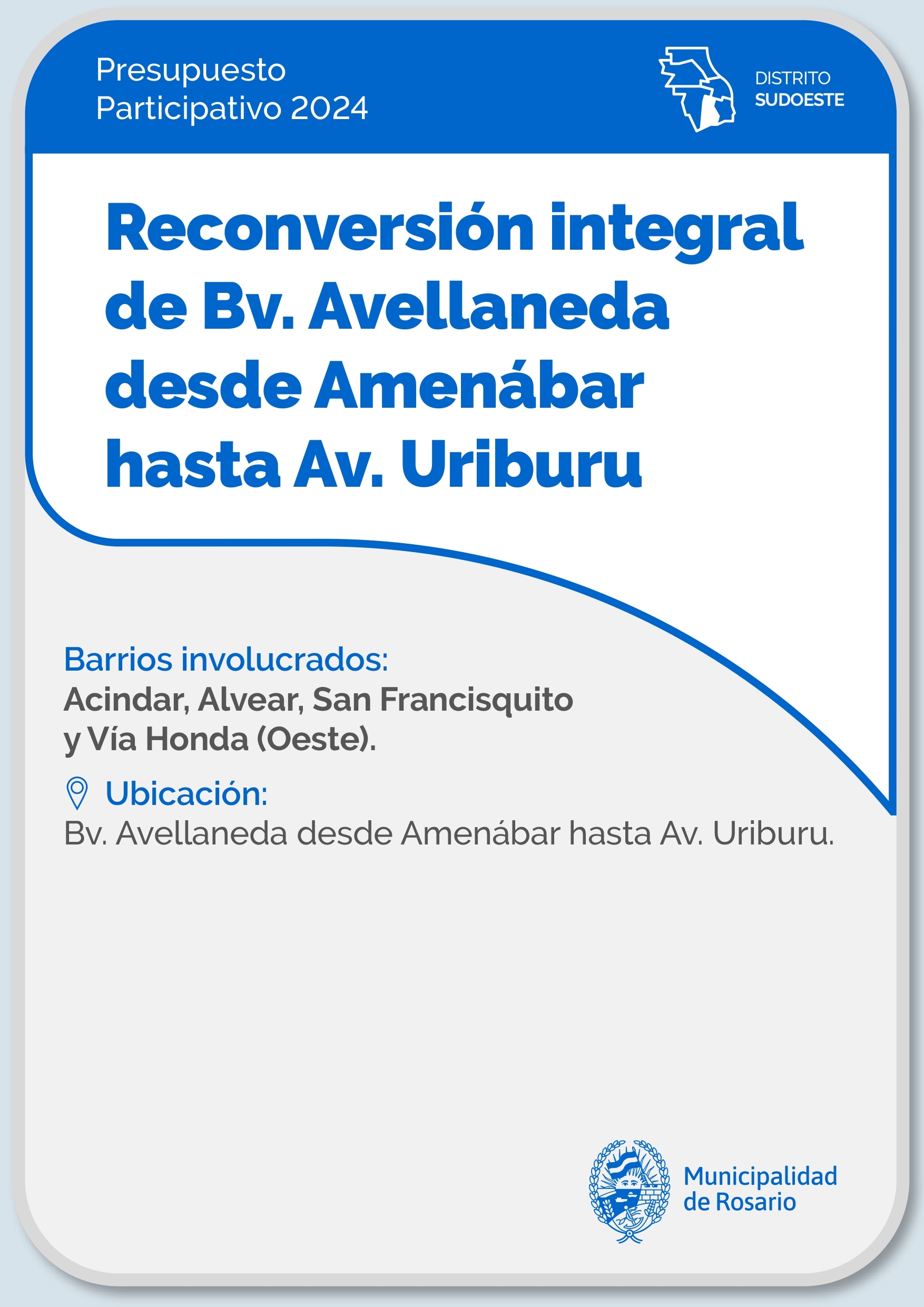 Reconversión integral de Bv. Avellaneda desde Amenábar hasta Av. Uriburu - Distrito Sudoeste