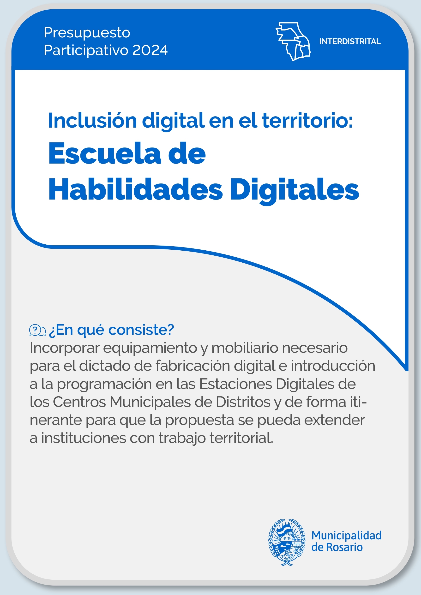 Inclusión digital en el territorio: Escuela de Habilidades Digitales - Interdistrital