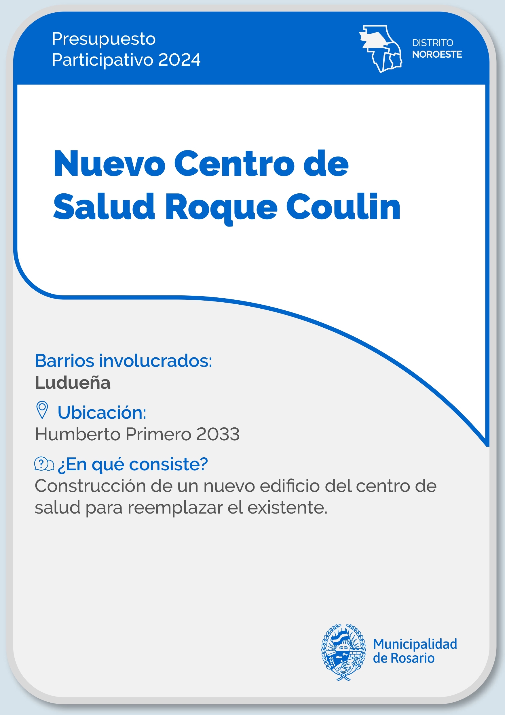 Nuevo Centro de Salud Roque Coulin - Distrito Noroeste