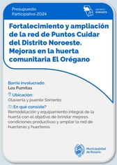 Fortalecimiento y ampliación de la red de Puntos Cuidar. Mejoras en la huerta comunitaria El Orégano - Distrito Noroeste.jpg